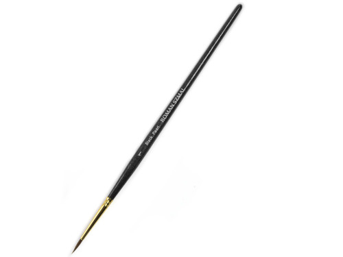 Round, mixed bristles, Black Pearl series brush - Roman Szmal - no. 1