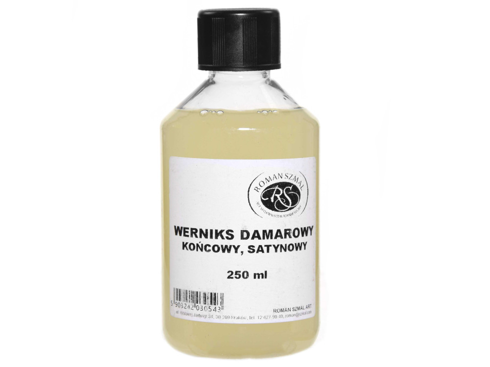 Werniks damarowy do farb olejnych - Roman Szmal - satynowy, 250 ml