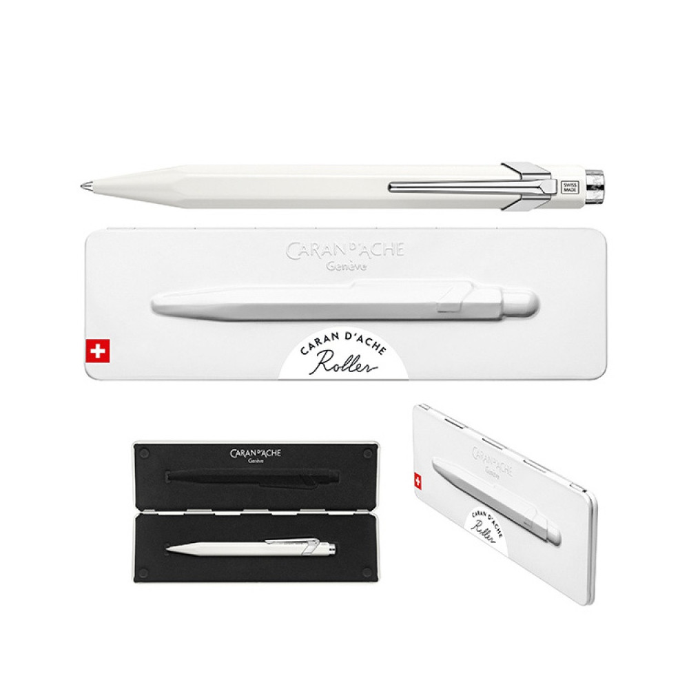 849 rollerball pen with case - Caran d'Ache - white, M