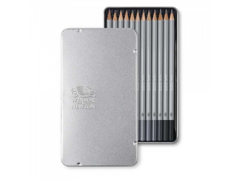 Zestaw ołówków Studio Collection - Winsor & Newton - miękkie, 12 szt.