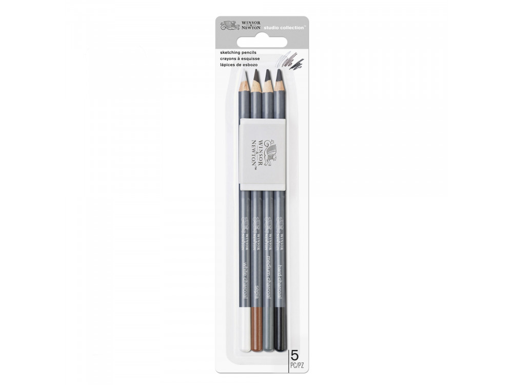 Set of Studio Collection Sketching pencils - Winsor & Newton - 5 pcs
