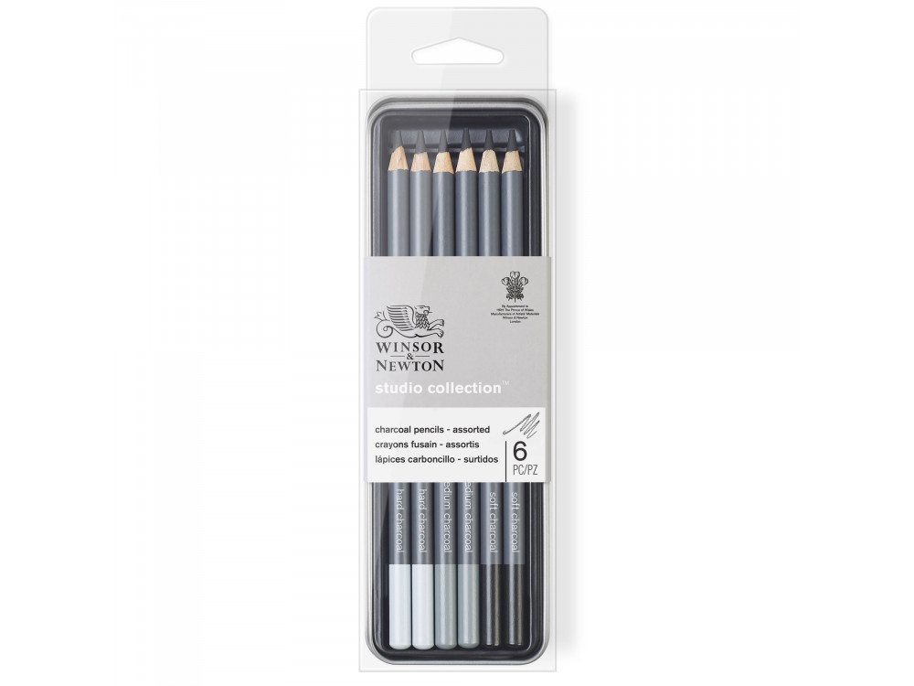 Set of Studio Collection Charcoal pencils - Winsor & Newton - 6 pcs