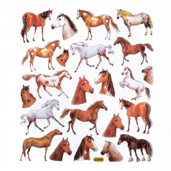 Stickers - DpCraft - Horses, 23 pcs