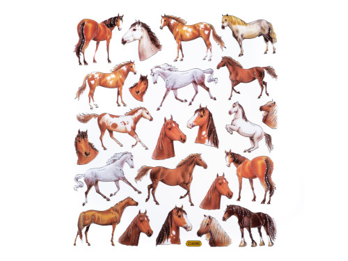 Stickers - DpCraft - Horses, 23 pcs