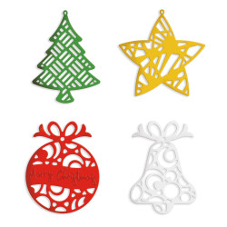 Set of cutting dies - DpCraft - Christmas decorations, 4 pcs