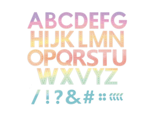 Zestaw wykrojników - DpCraft - Alfabet z przeszyciem, 33 szt.