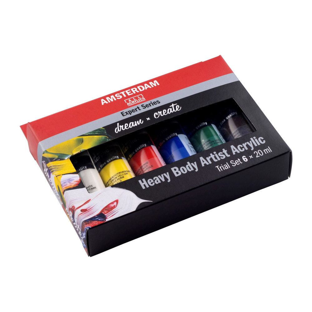 Set of Expert acrylic paints in tubes - Amsterdam - 6 colors x 20 ml