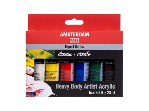 Set of Expert acrylic paints in tubes - Amsterdam - 6 colors x 20 ml