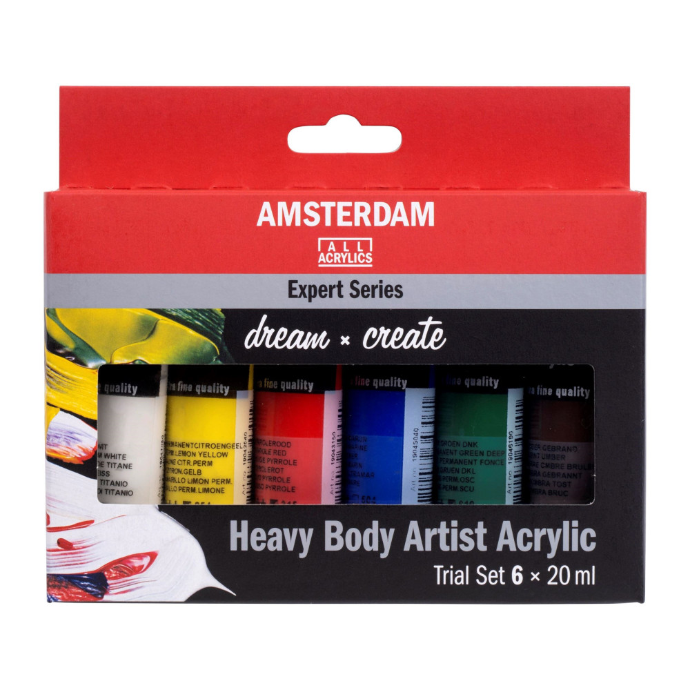 Zestaw farb akrylowych w tubkach Expert - Amsterdam - 6 kolorów x 20 ml