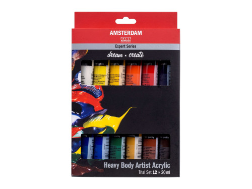 Set of Expert acrylic paints in tubes - Amsterdam - 12 colors x 20 ml