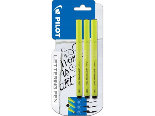 Set of Lettering Pens - Pilot - green, 3 pcs