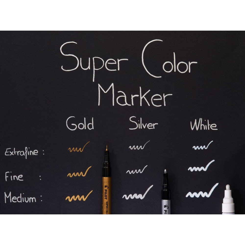 Super Color oil marker - Pilot - white, 0,5 mm