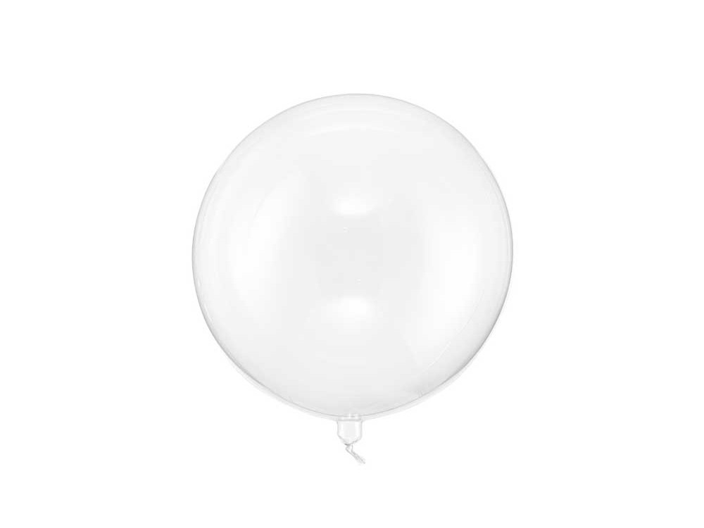 Foil balloon, round - transparent, 40 cm