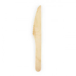 Drewniane noże jednorazowe Eco - 16,5 cm, 100 szt.