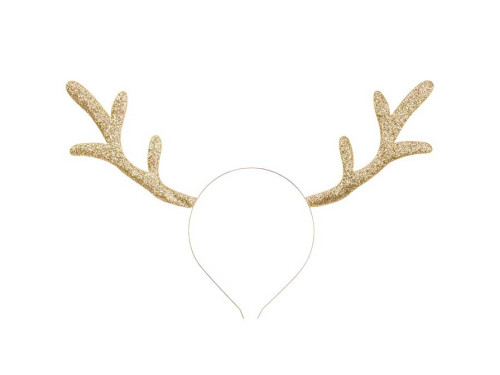 Headband Reindeer horns - gold, 34,5 x 22 cm