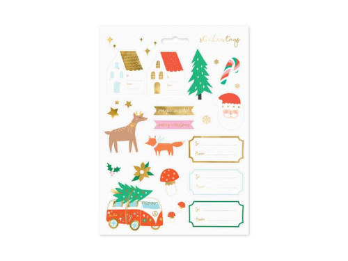 Christmas stickers - Winter Forest, 20 pcs