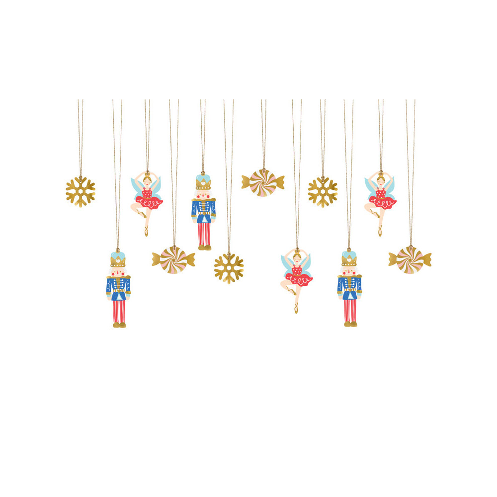 Gifts tags with string, The Nutcracker - 12 pcs
