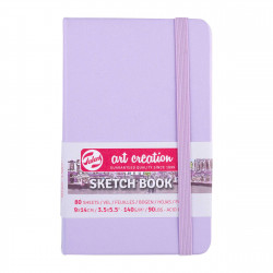 Sketch Book 9 x 14 cm - Talens Art Creation - Pastel Violet, 140 g, 80 sheets