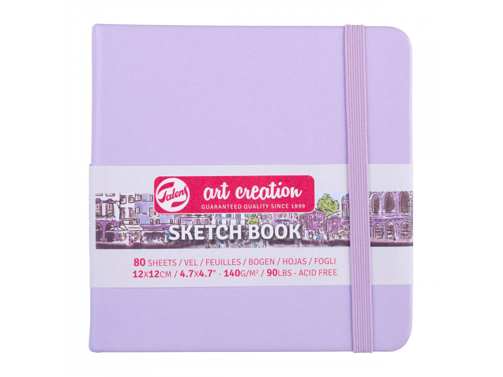 Sketch Book 12 x 12 cm - Talens Art Creation - Pastel Violet, 140 g, 80 sheets