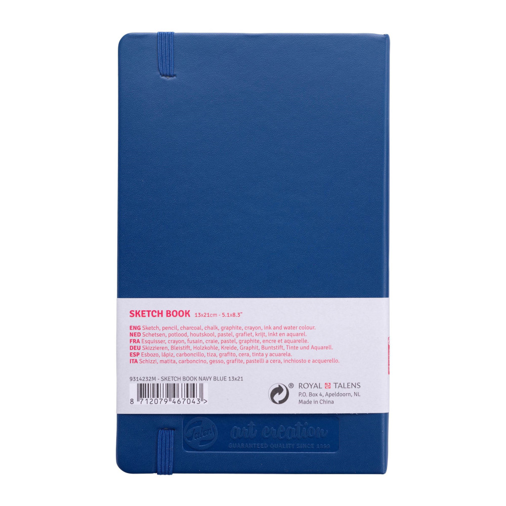 Sketch Book 13 x 21 cm - Talens Art Creation - Navy Blue, 140 g, 80 sheets