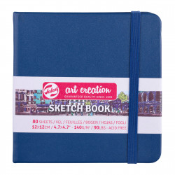Sketch Book 12 x 12 cm - Talens Art Creation - Navy Blue, 140 g, 80 sheets
