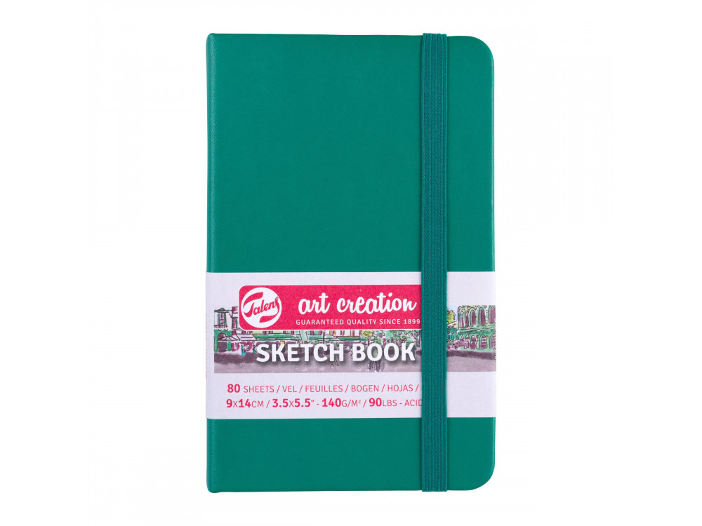 Sketch Book 9 x 14 cm - Talens Art Creation - Forest Green, 140 g, 80 sheets