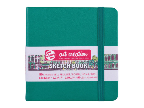 Szkicownik 12 x 12 cm - Talens Art Creation - Forest Green, 140 g, 80 ark.