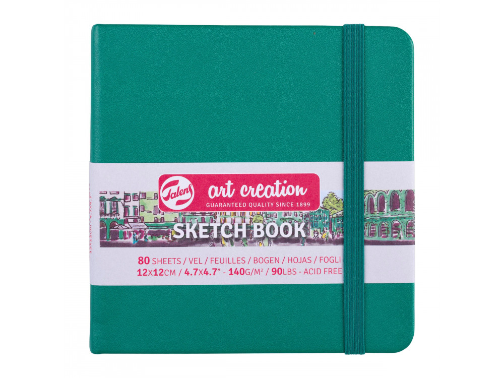 Sketch Book 12 x 12 cm - Talens Art Creation - Forest Green, 140 g, 80 sheets