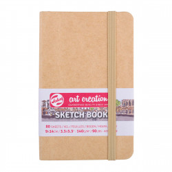 Sketch Book 9 x 14 cm - Talens Art Creation - Kraft, 140 g, 80 sheets