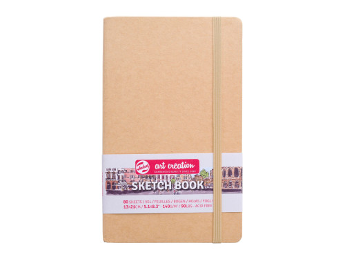 Sketch Book 13 x 21 cm - Talens Art Creation - Kraft, 140 g, 80 sheets