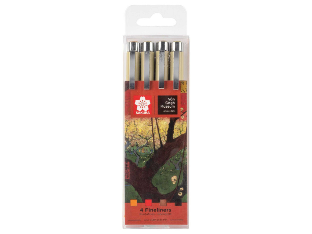 Set of Pigma Micron Fineliners - Sakura x Van Gogh Muzeum - 4 pcs