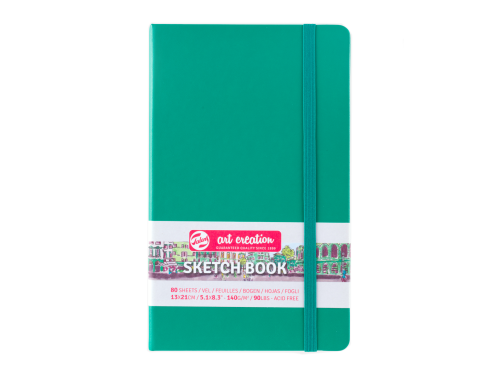 Sketch Book 13 x 21 cm - Talens Art Creation - Forest Green, 140 g, 80 sheets