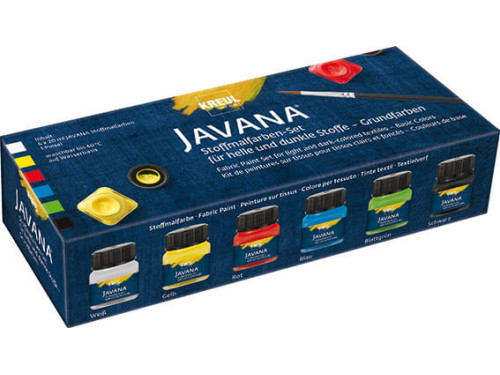Set of Javana paints - Kreul - Basic, 6 colors x 20 ml