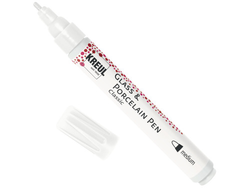 Marker do porcelany i szkła - Kreul - biały