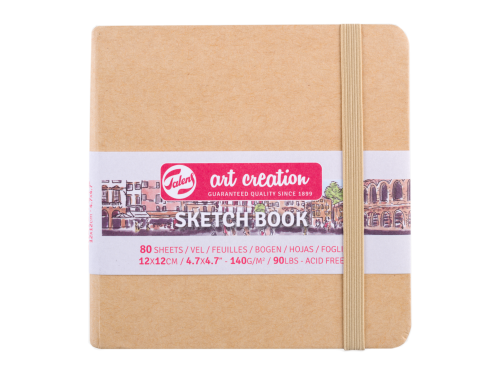 Sketch Book 12 x 12 cm - Talens Art Creation - Kraft, 140 g, 80 sheets
