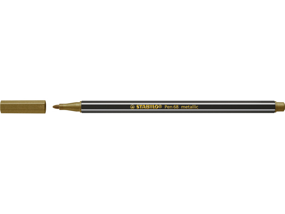 Flamaster Pen 68 - Stabilo - złoty metaliczny, nr 810