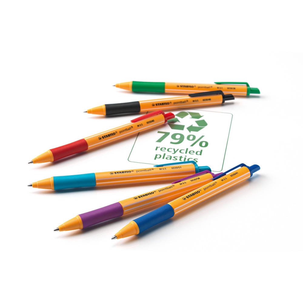 Długopis Pointball - Stabilo - zielony, 0,5 mm