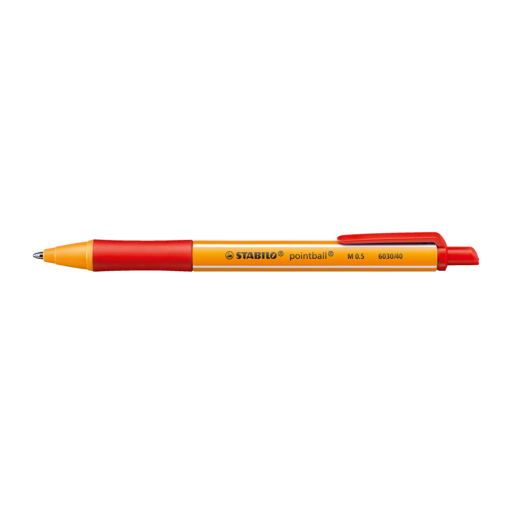 Długopis Pointball - Stabilo - czerwony, 0,5 mm