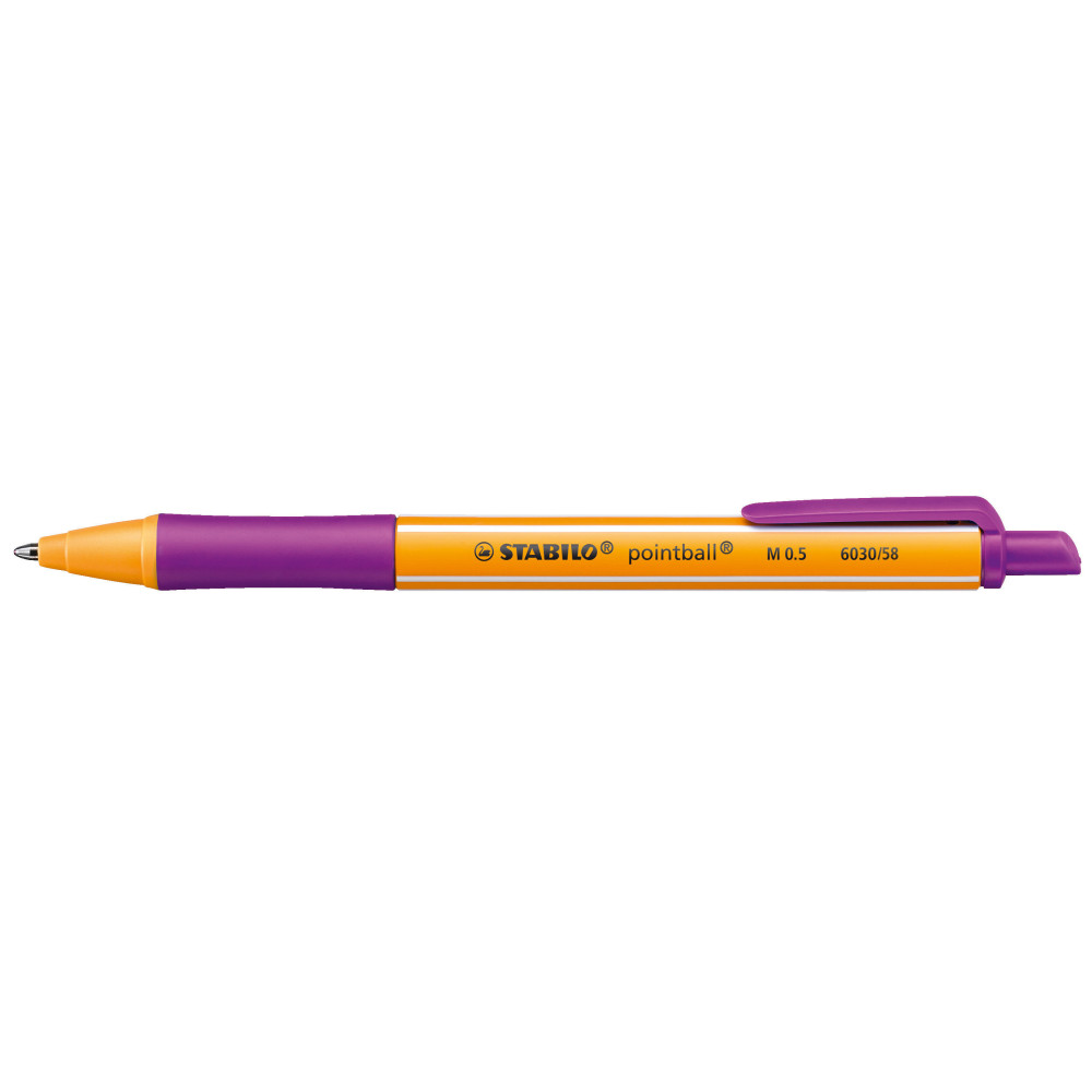 Długopis Pointball - Stabilo - fioletowy, 0,5 mm