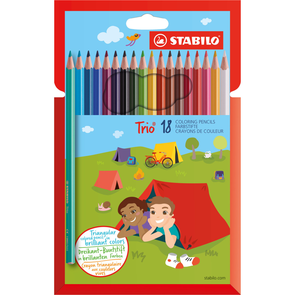 Set of Trio thick coloring pencils - Stabilo - 24 colors