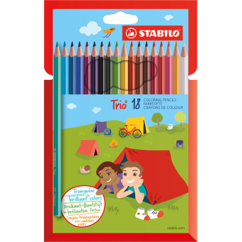 Colored pencil STABILO Trio thick - pack of 24 colors