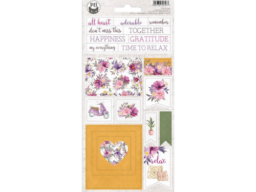 Arkusz tekturowych naklejek 10,5 x 23 cm - Piątek Trzynastego - Time to relax 01