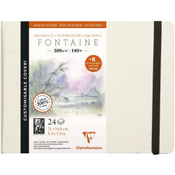 Szkicownik do akwareli Fontaine Watercolour - Clairefontaine - hot pressed, A5, 300 g, 24 ark.