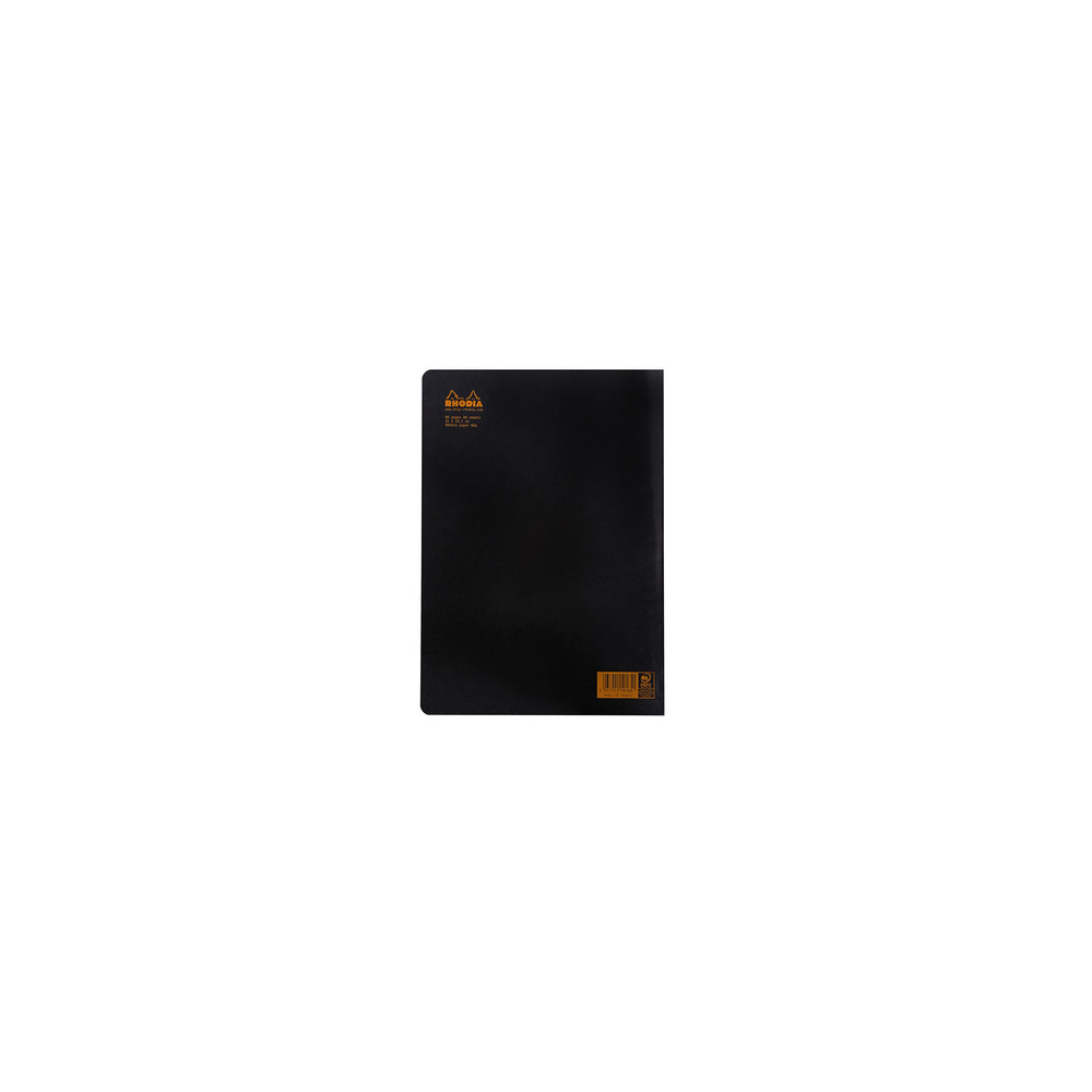 Notebook - Rhodia - checkered, black, A4, 80 g, 48 sheets