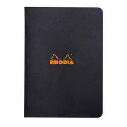 Notebook - Rhodia - checkered, black, A5, 80 g, 48 sheets