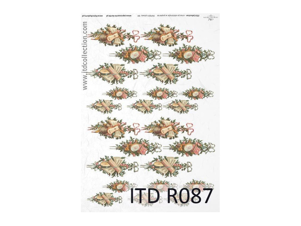 Decoupage paper A4 - ITD Collection - rice, R087