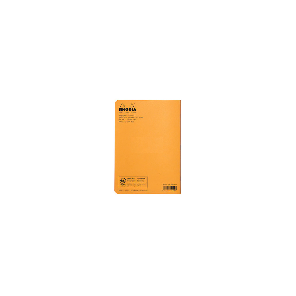 Notes - Rhodia - w kropki, pomarańczowy, A5, 80 g, 48 ark.