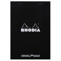 Notebook dotPad - Rhodia - dotted, black, A5, 80 g, 80 sheets