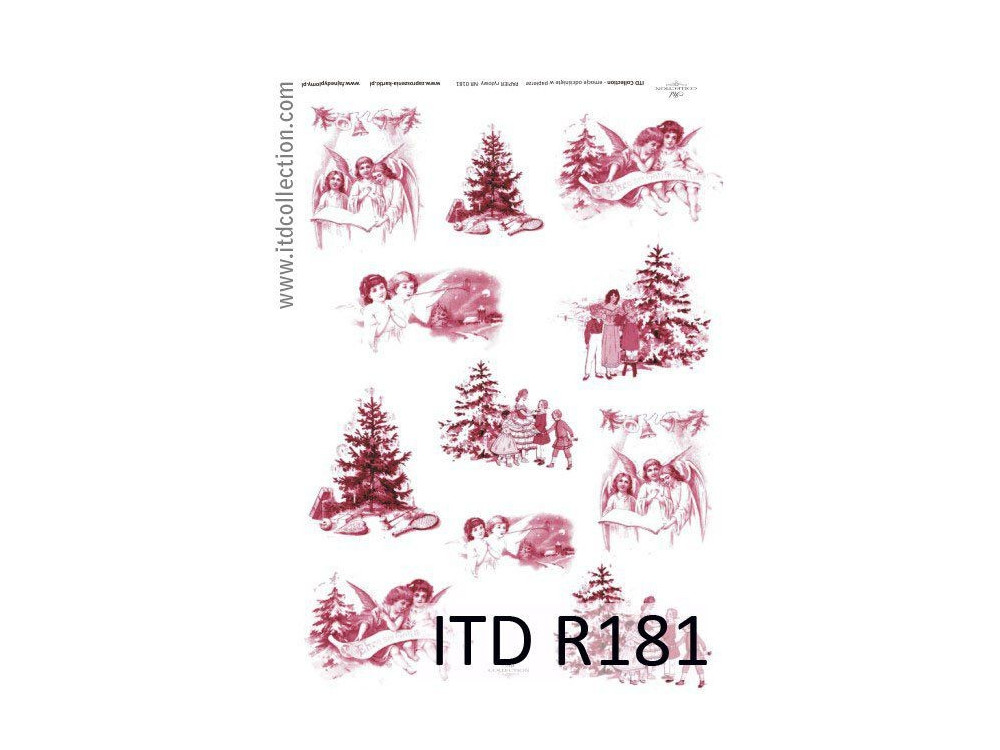 Papier do decoupage A4 - ITD Collection - ryżowy, R181