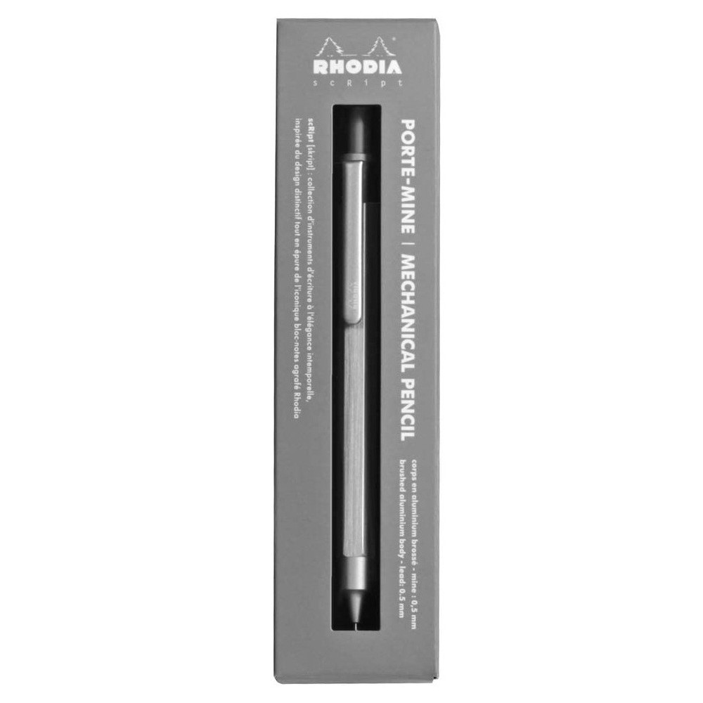 Ołówek automatyczny scRipt - Rhodia - srebrny, 0,5 mm